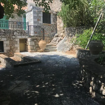 Stone House In Verga With Sea View, Private Yard & Pet Friendly Kalamata